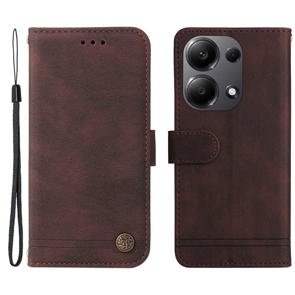 For Xiaomi Redmi Note 14S 4G / Note 13 Pro 4G / Poco M6 Pro 4G Leather Wallet Cases Skin Touch Phone Cover Stand with Strap