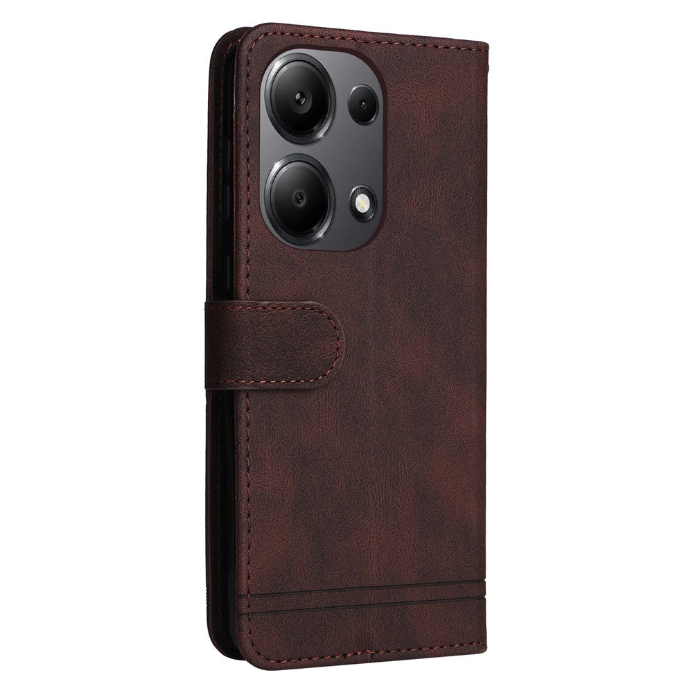 For Xiaomi Redmi Note 14S 4G / Note 13 Pro 4G / Poco M6 Pro 4G Leather Wallet Cases Skin Touch Phone Cover Stand with Strap