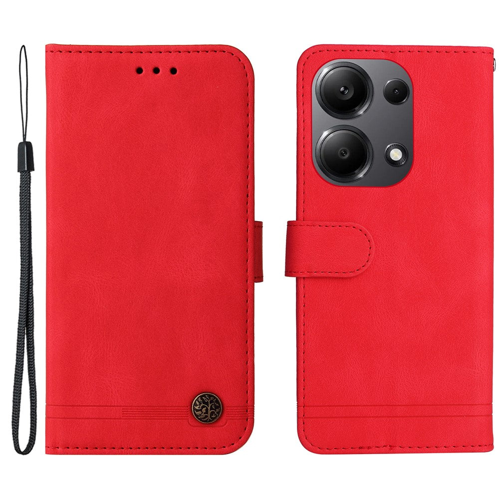 For Xiaomi Redmi Note 14S 4G / Note 13 Pro 4G / Poco M6 Pro 4G Leather Wallet Cases Skin Touch Phone Cover Stand with Strap