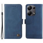 Xiaomi Redmi Note 14S 4G / Note 13 Pro 4G / Poco M6 Pro 4G Läderplånboksfodral Skin Touch mobilskal Stativ med Rem