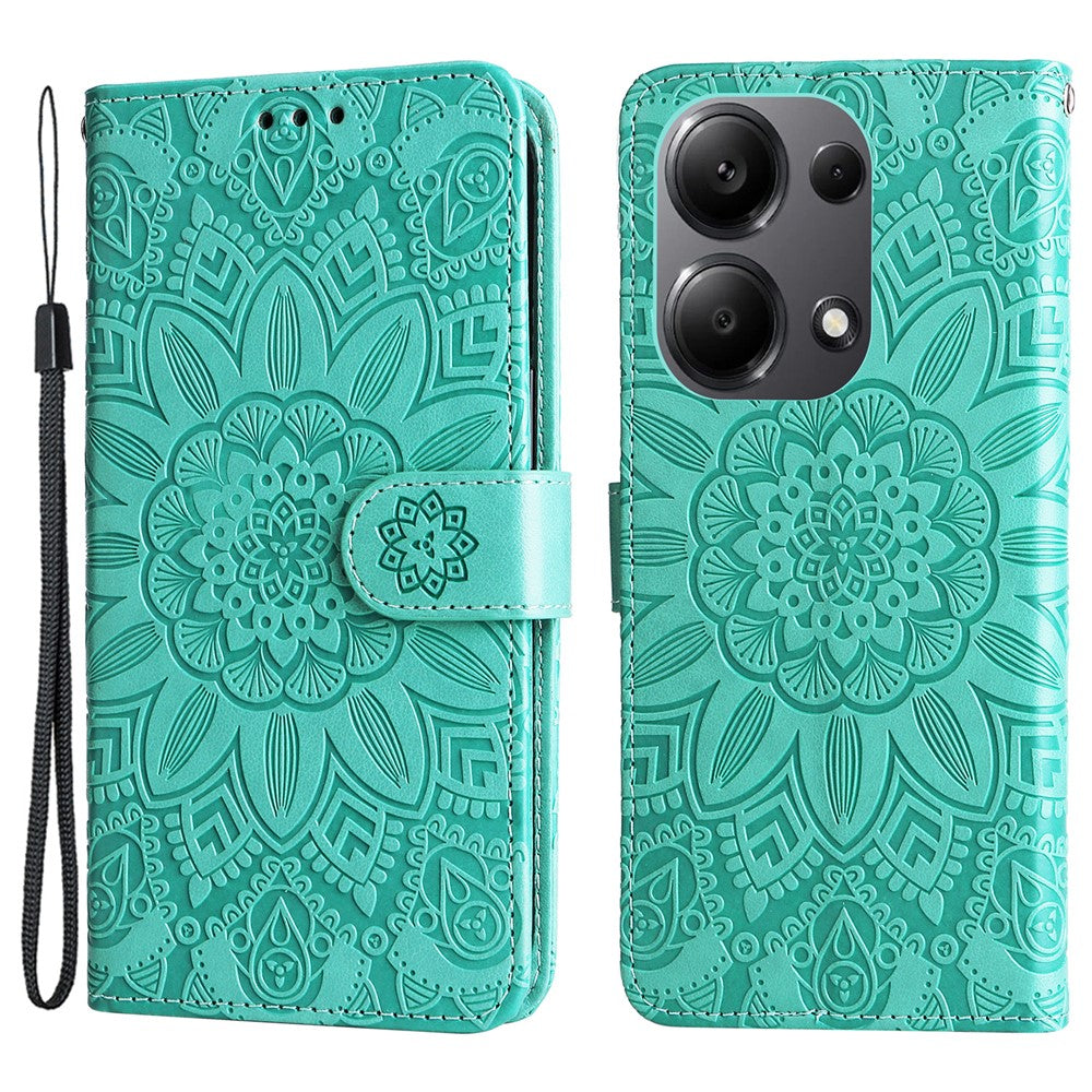 For Xiaomi Redmi Note 14S 4G / Note 13 Pro 4G / Poco M6 Pro 4G Magnetic Phone Case Leather Imprinted Cover