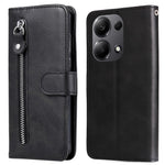 For Xiaomi Redmi Note 14S 4G / Note 13 Pro 4G / Poco M6 Pro 4G Case Leather Anti-Drop Cover with Zipper Pocket