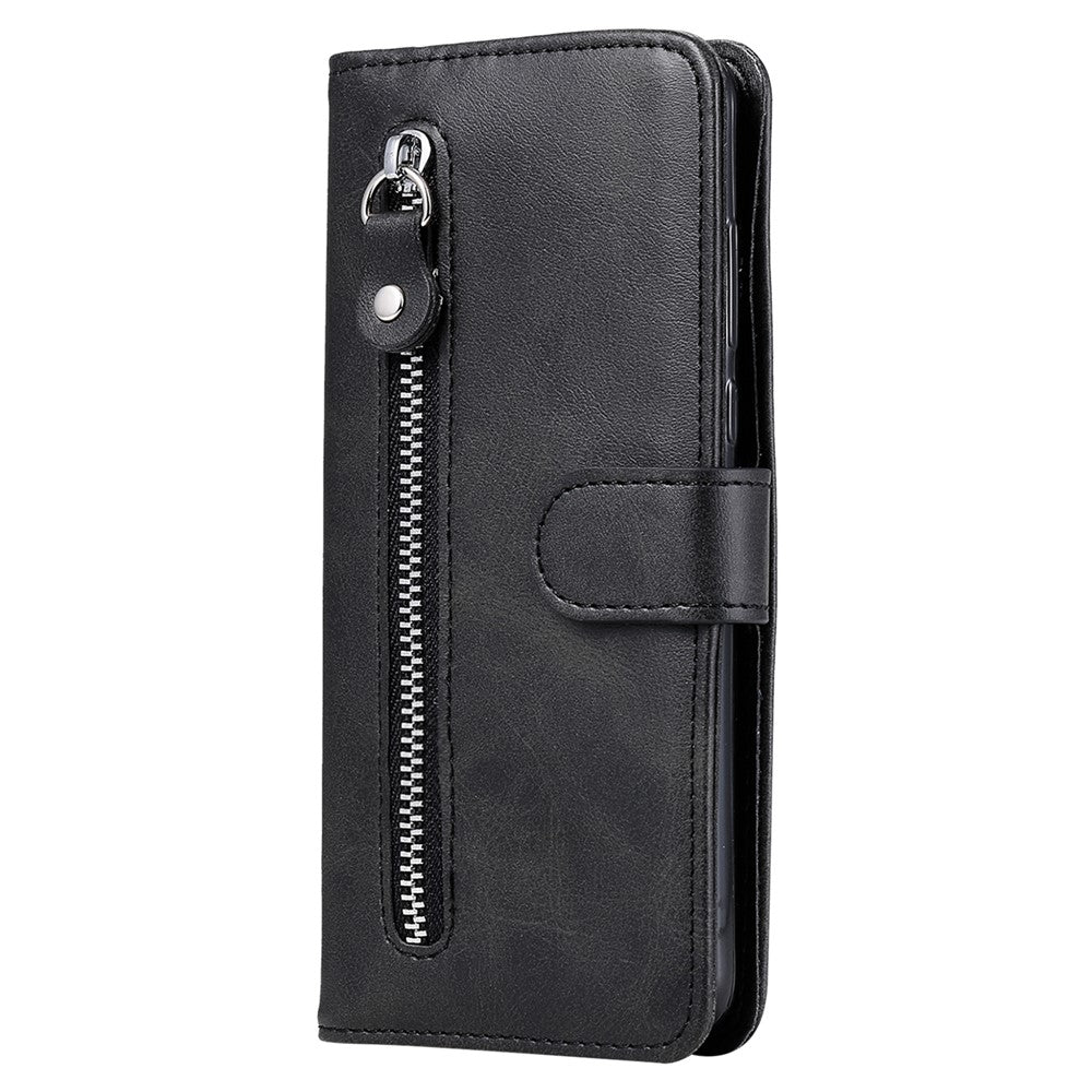For Xiaomi Redmi Note 14S 4G / Note 13 Pro 4G / Poco M6 Pro 4G Case Leather Anti-Drop Cover with Zipper Pocket