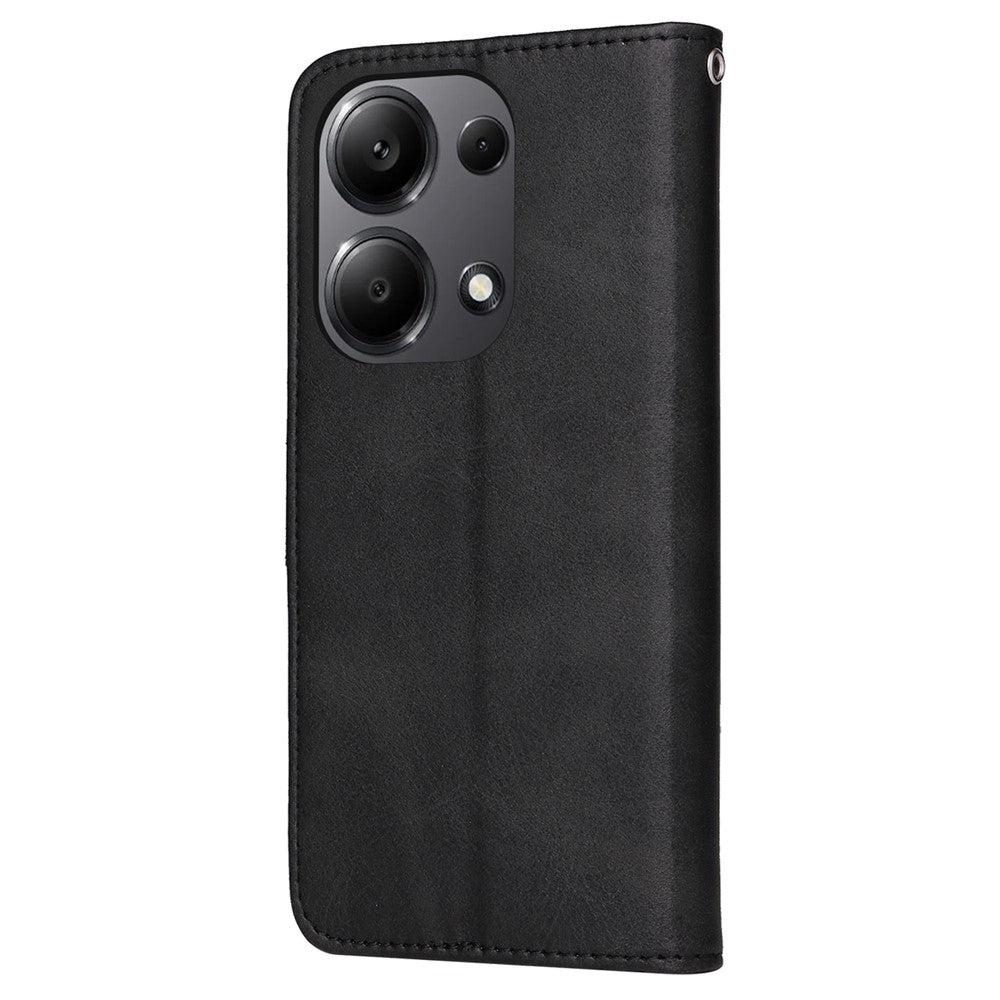 For Xiaomi Redmi Note 14S 4G / Note 13 Pro 4G / Poco M6 Pro 4G Case Calf Texture Photo Slot Phone Cover