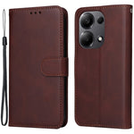 For Xiaomi Redmi Note 14S 4G / Note 13 Pro 4G / Poco M6 Pro 4G Case Calf Texture Photo Slot Phone Cover