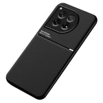 For OnePlus 12 5G Back Case PU+TPU+PC Anti-fingerprint Phone Protective Cover