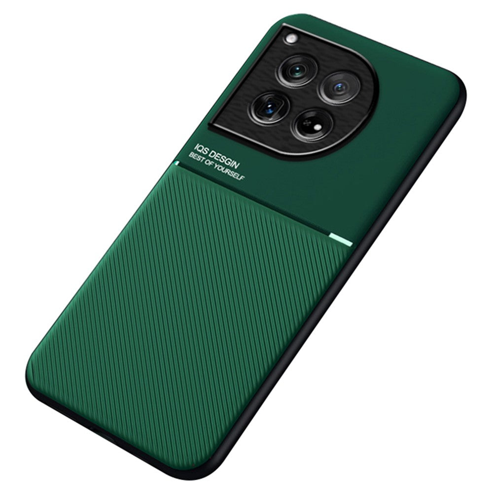 OnePlus 12 5G Bakskal PU+TPU+PC Anti-fingeravtryck mobilskyddsfodral
