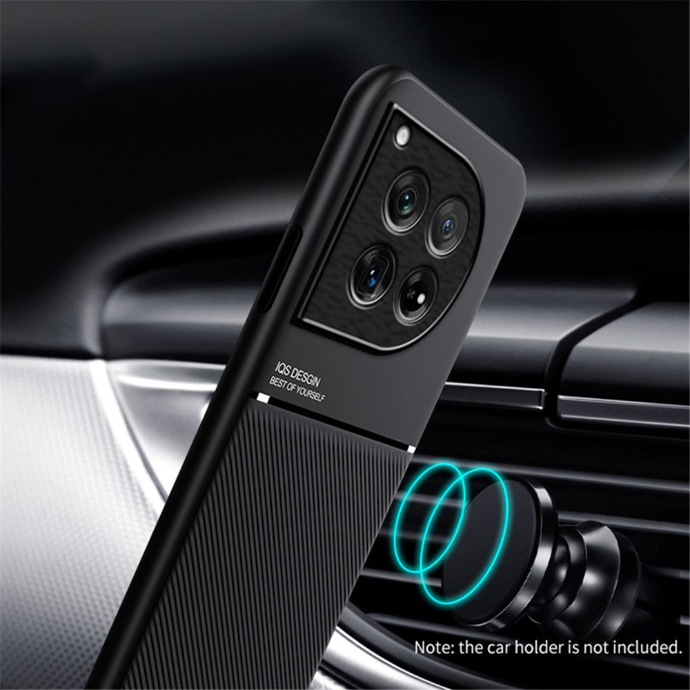 OnePlus 12 5G Bakskal PU+TPU+PC Anti-fingeravtryck mobilskyddsfodral