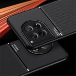 For OnePlus 12 5G Back Case PU+TPU+PC Anti-fingerprint Phone Protective Cover