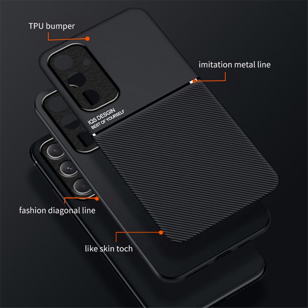Til Samsung Galaxy A55 5G Bagcover PU+TPU+PC Stødsikkert Mobiltelefoncover