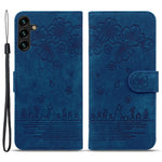 For Samsung Galaxy A25 5G (Global) (161.0 x 76.5 x 8.3mm) Leather Case Flower Cat Pattern Phone Cover Wallet
