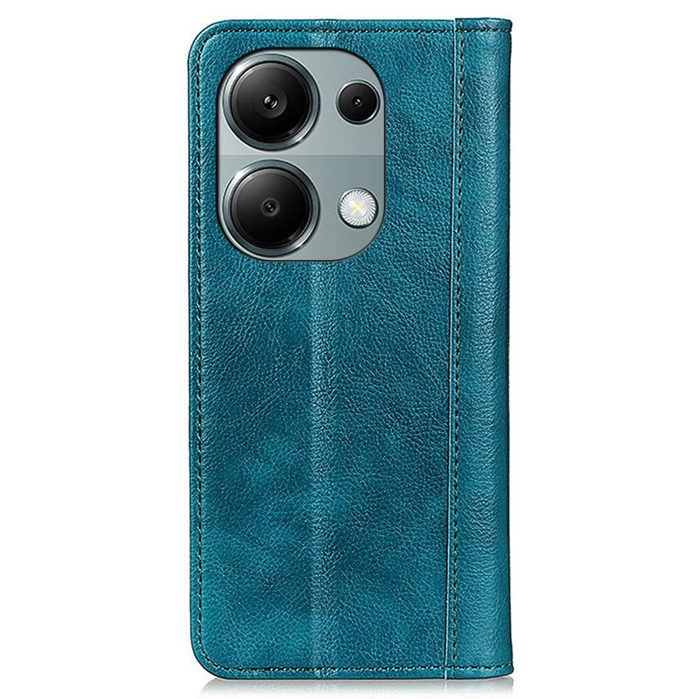 For Xiaomi Redmi Note 13 4G Protective Cover Split Leather Litchi Texture Phone Case