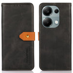 KHAZNEH For Xiaomi Redmi Note 13 4G Leather Case Golden Magnetic Buckle Protective Phone Cover