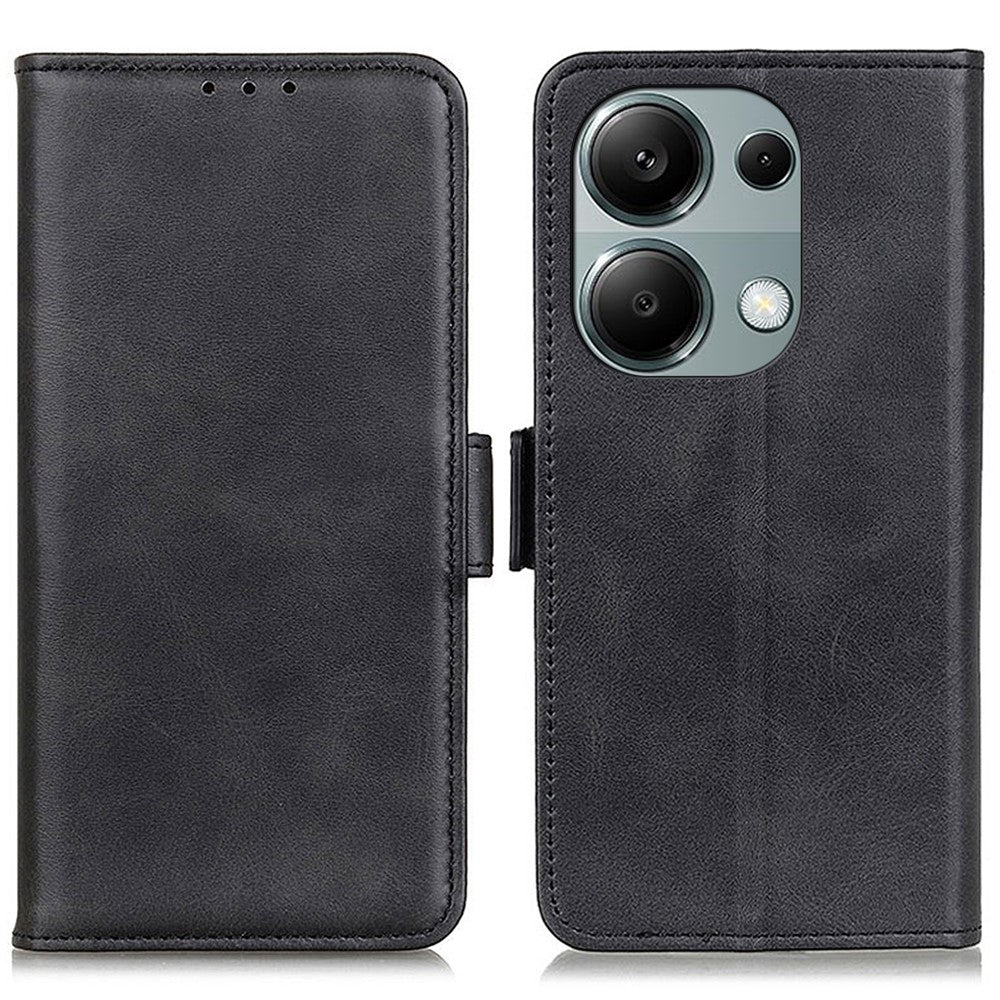 For Xiaomi Redmi Note 13 4G Leather Case Stand Magnetic Closure Flip Cover