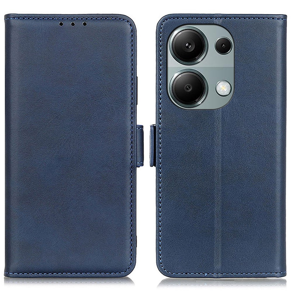 For Xiaomi Redmi Note 13 4G Leather Case Stand Magnetic Closure Flip Cover