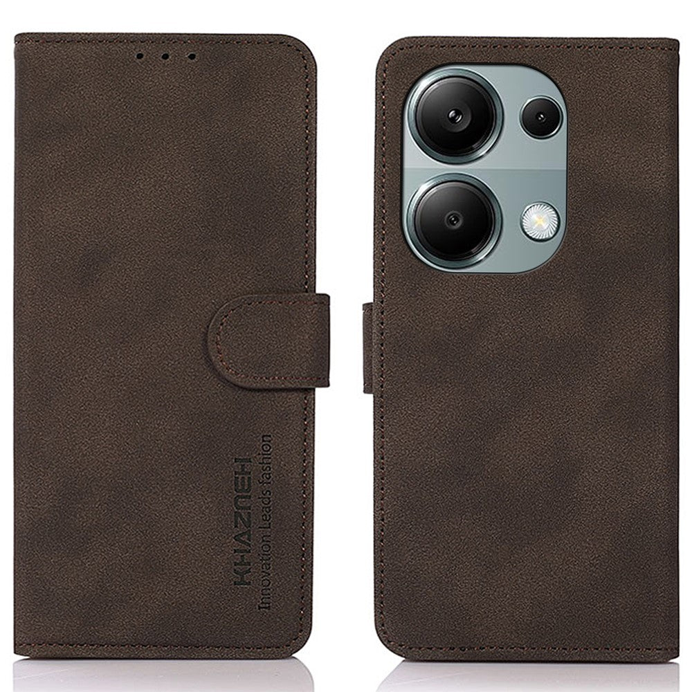 KHAZNEH For Xiaomi Redmi Note 13 4G Leather Case with TPU Shockproof Shell Wallet Phone Cover