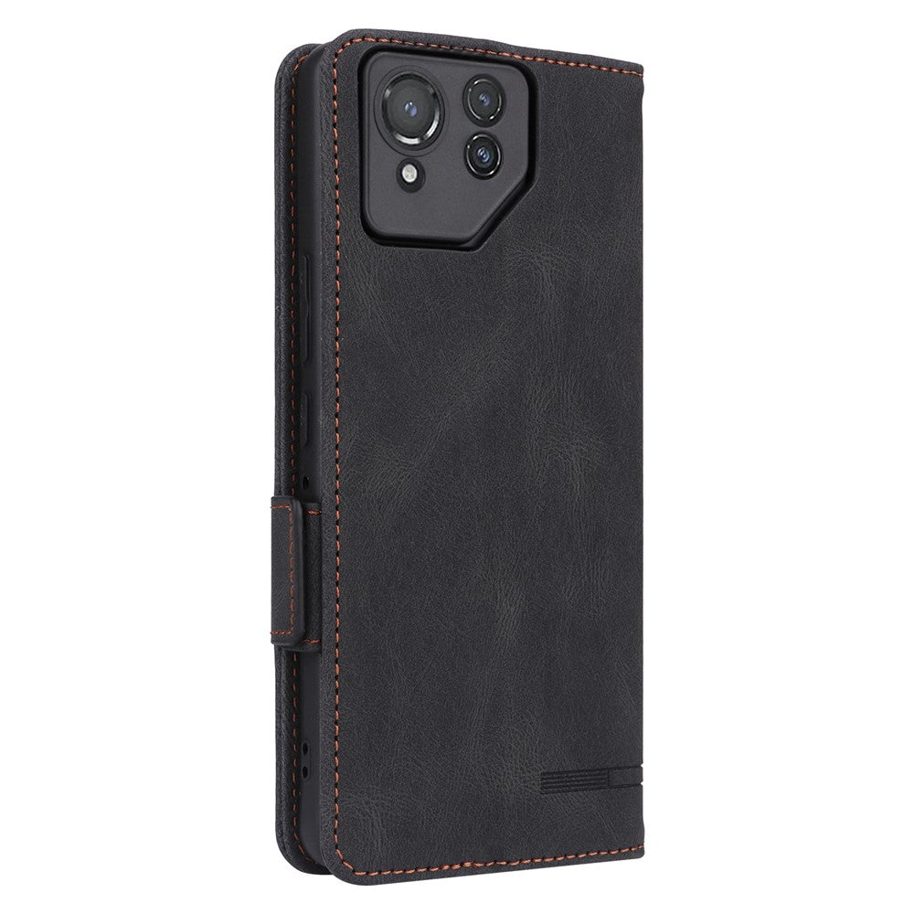 Til Asus ROG Phone 8 5G / Phone 8 Pro 5G Etui Folio Flip Læder Telefoncover Pung Stander