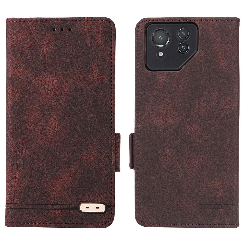 Til Asus ROG Phone 8 5G / Phone 8 Pro 5G Etui Folio Flip Læder Telefoncover Pung Stander