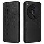 For Oppo Find X7 Ultra Leather Case Carbon Fiber Texture Magnetic Protect Phone Cover