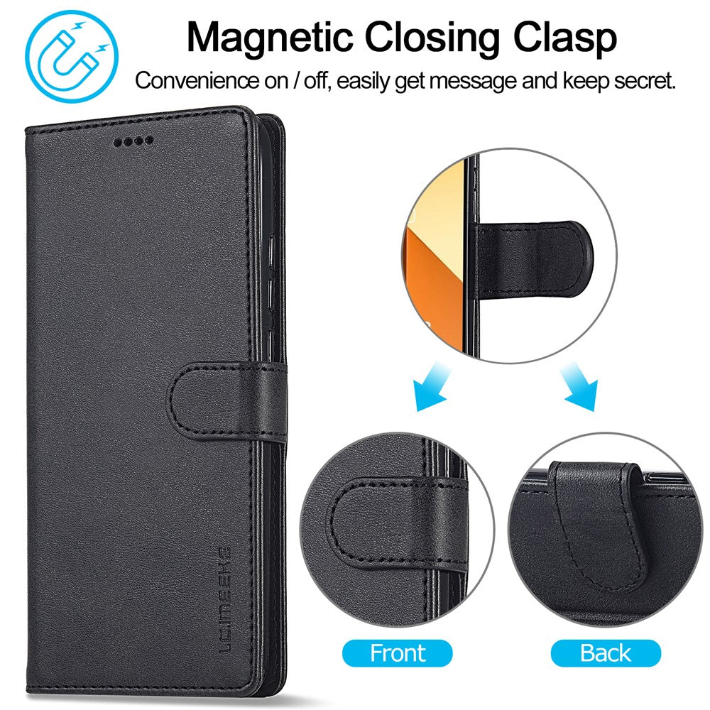 LC.IMEEKE För Xiaomi Redmi Note 13 5G Fodral Flip Läder Plånboksfodral mobilskal