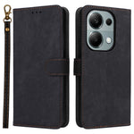 For Xiaomi Redmi Note 13 Pro 4G / Poco M6 Pro 4G / Note 14S 4G Case with Strap RFID Blocking PU Leather Cover Stand
