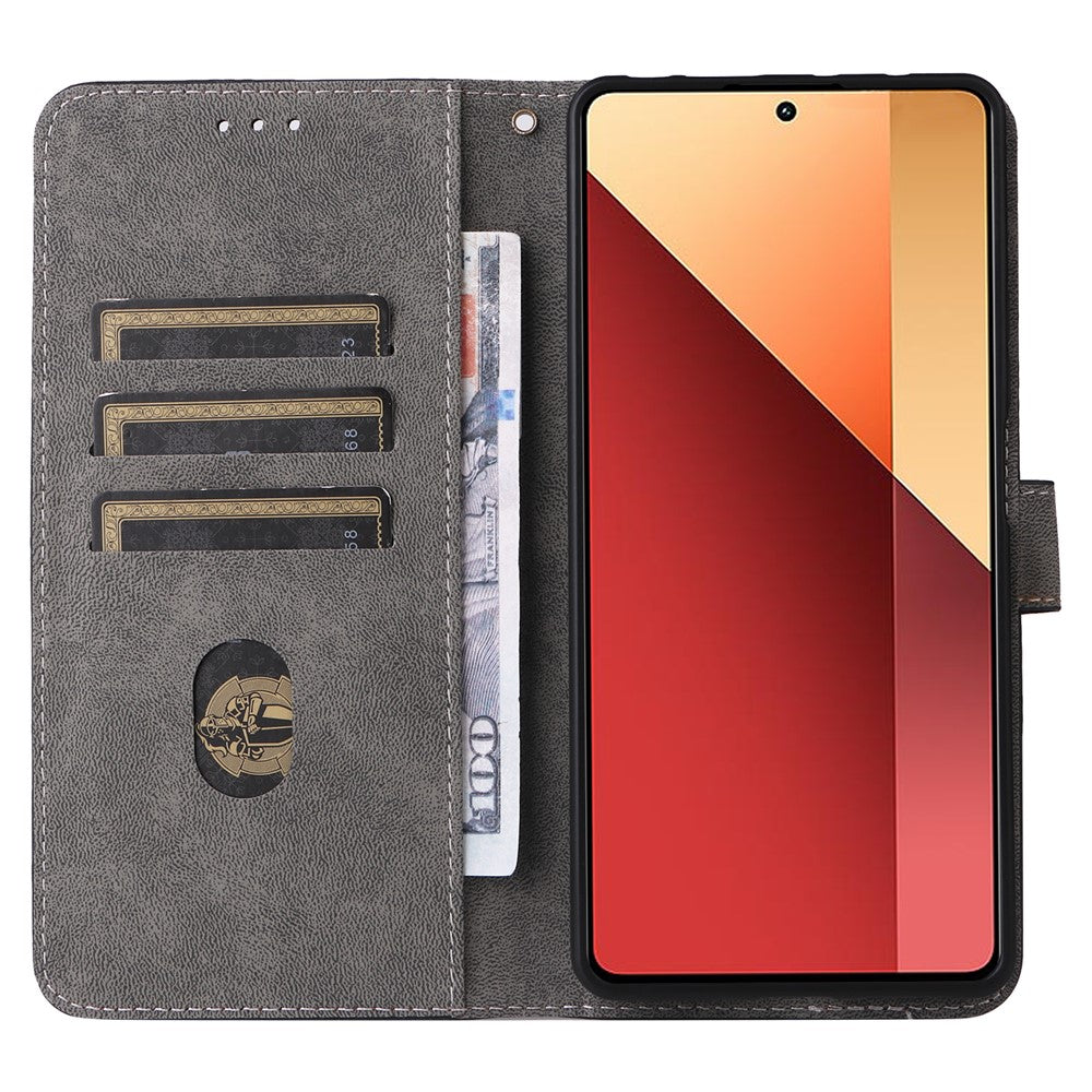For Xiaomi Redmi Note 13 Pro 4G / Poco M6 Pro 4G / Note 14S 4G Case with Strap RFID Blocking PU Leather Cover Stand
