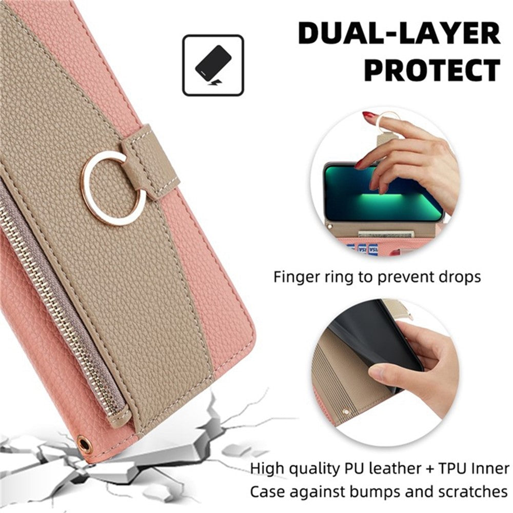 For Samsung Galaxy M52 5G Wallet Case Makeup Mirror Inside Crossbody PU Leather Phone Cover