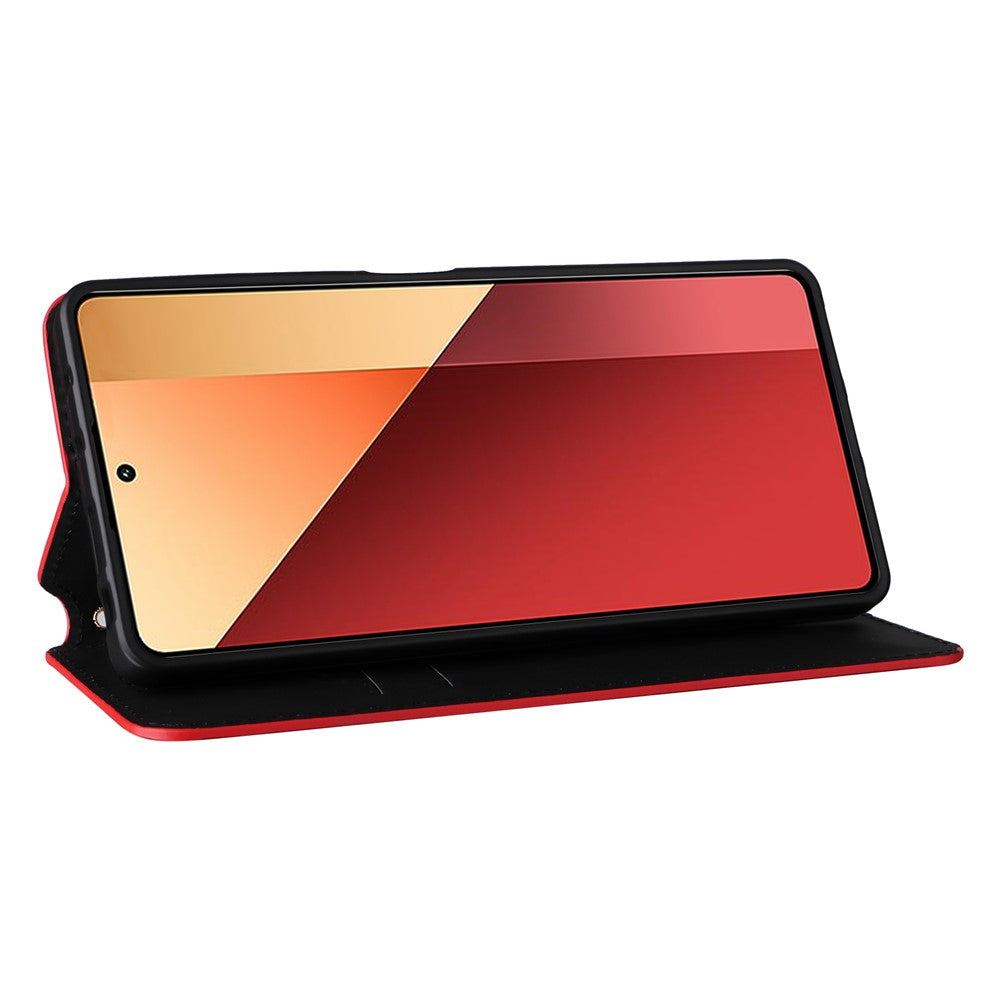 For Xiaomi Redmi Note 13 Pro 4G / Poco M6 Pro 4G / Note 14S 4G Case Rhombus Imprinted Stand View Phone Cover