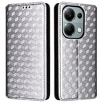 For Xiaomi Redmi Note 13 Pro 4G / Poco M6 Pro 4G / Note 14S 4G Case Rhombus Imprinted Stand View Phone Cover