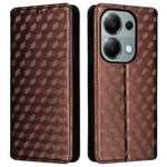 For Xiaomi Redmi Note 13 Pro 4G / Poco M6 Pro 4G / Note 14S 4G Case Rhombus Imprinted Stand View Phone Cover