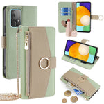 Til Samsung Galaxy A52 4G / 5G / A52s 5G Crossbody Etui PU Læder Lynlås Telefon Cover
