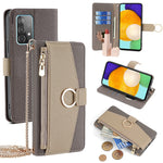 Til Samsung Galaxy A52 4G / 5G / A52s 5G Crossbody Etui PU Læder Lynlås Telefon Cover