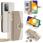 Til Samsung Galaxy A52 4G / 5G / A52s 5G Crossbody Etui PU Læder Lynlås Telefon Cover