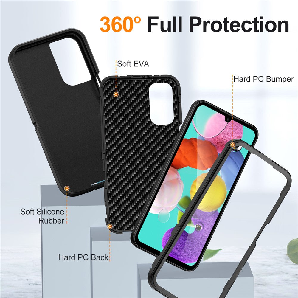 Til Samsung Galaxy A15 4G Stødsikkert Cover PC+TPU+PC Telefonbagcover