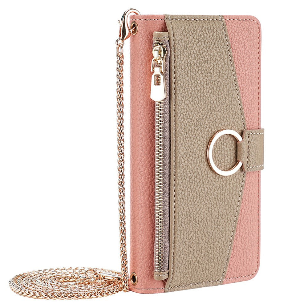 For Samsung Galaxy A22 4G (EU Version) Case Zipper Wallet Stand PU Leather Phone Cover