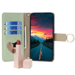 For Samsung Galaxy A03 (166.5mm) Case PU Leather Makeup Mirror Wallet Cover Stand