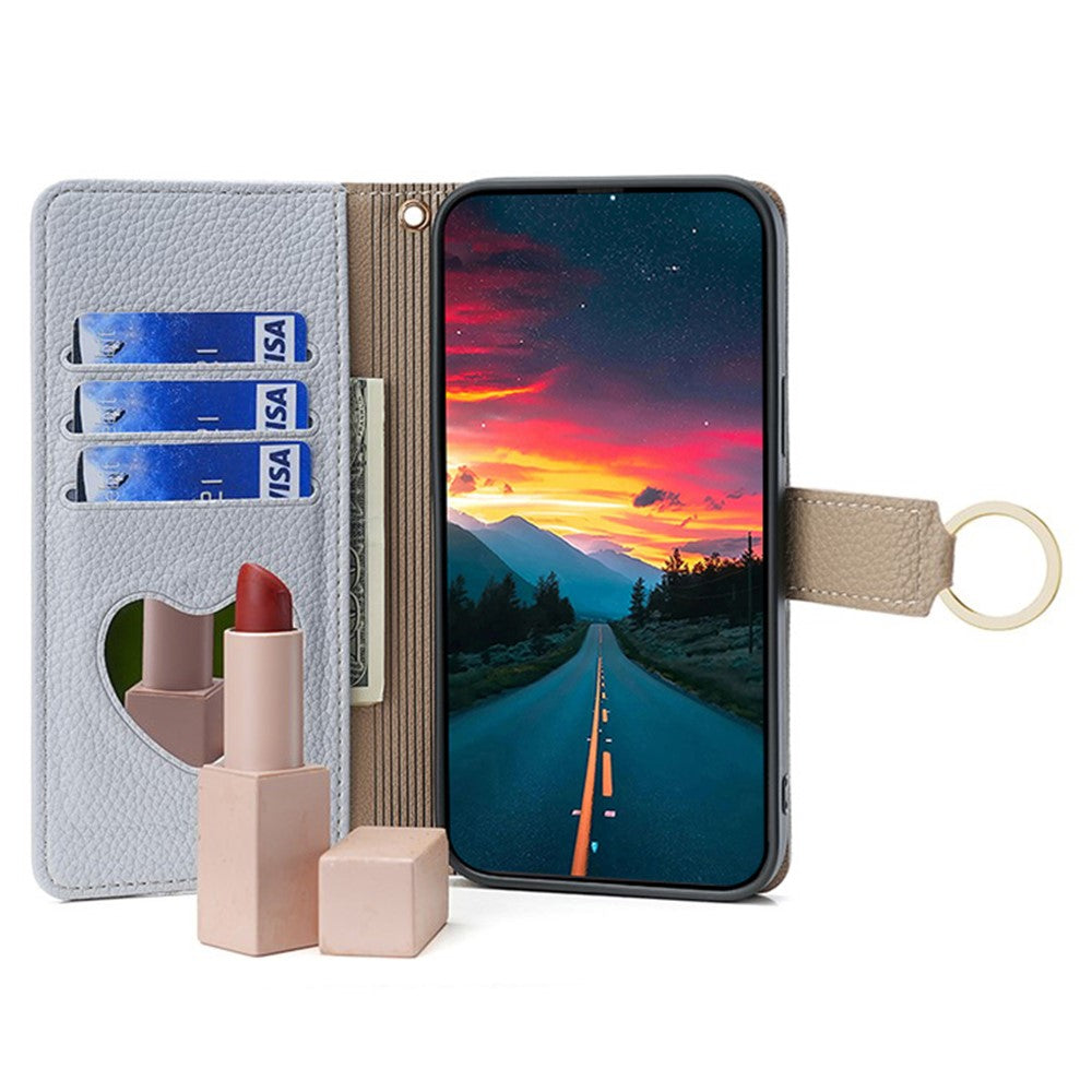 For iPhone 12  /  12 Pro Case Stand with Strap PU Leather Wallet Phone Cover Card Holder