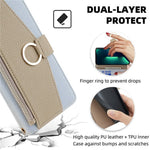 For iPhone 12  /  12 Pro Case Stand with Strap PU Leather Wallet Phone Cover Card Holder