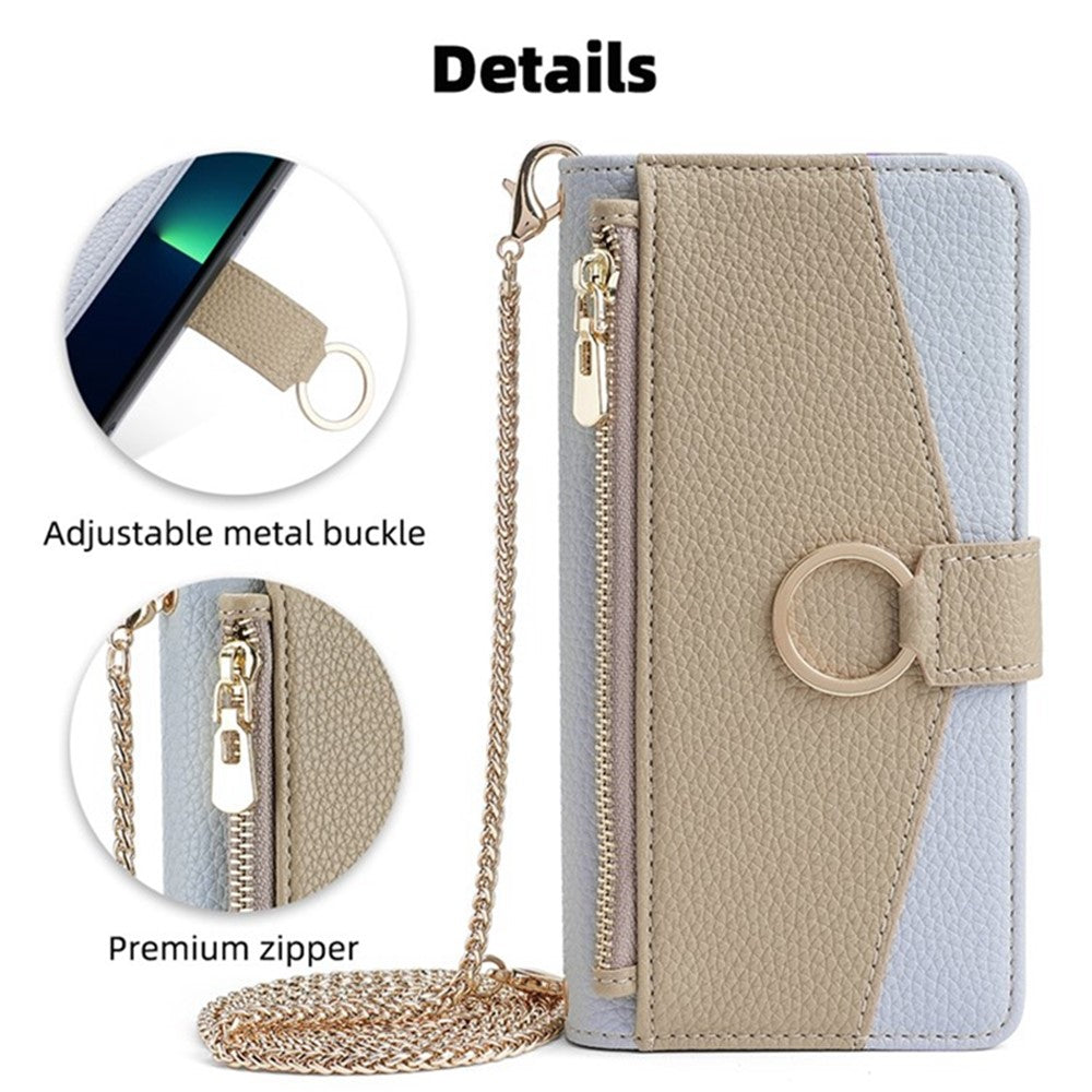 For iPhone 12  /  12 Pro Case Stand with Strap PU Leather Wallet Phone Cover Card Holder
