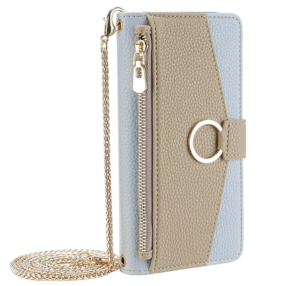For iPhone 12  /  12 Pro Case Stand with Strap PU Leather Wallet Phone Cover Card Holder