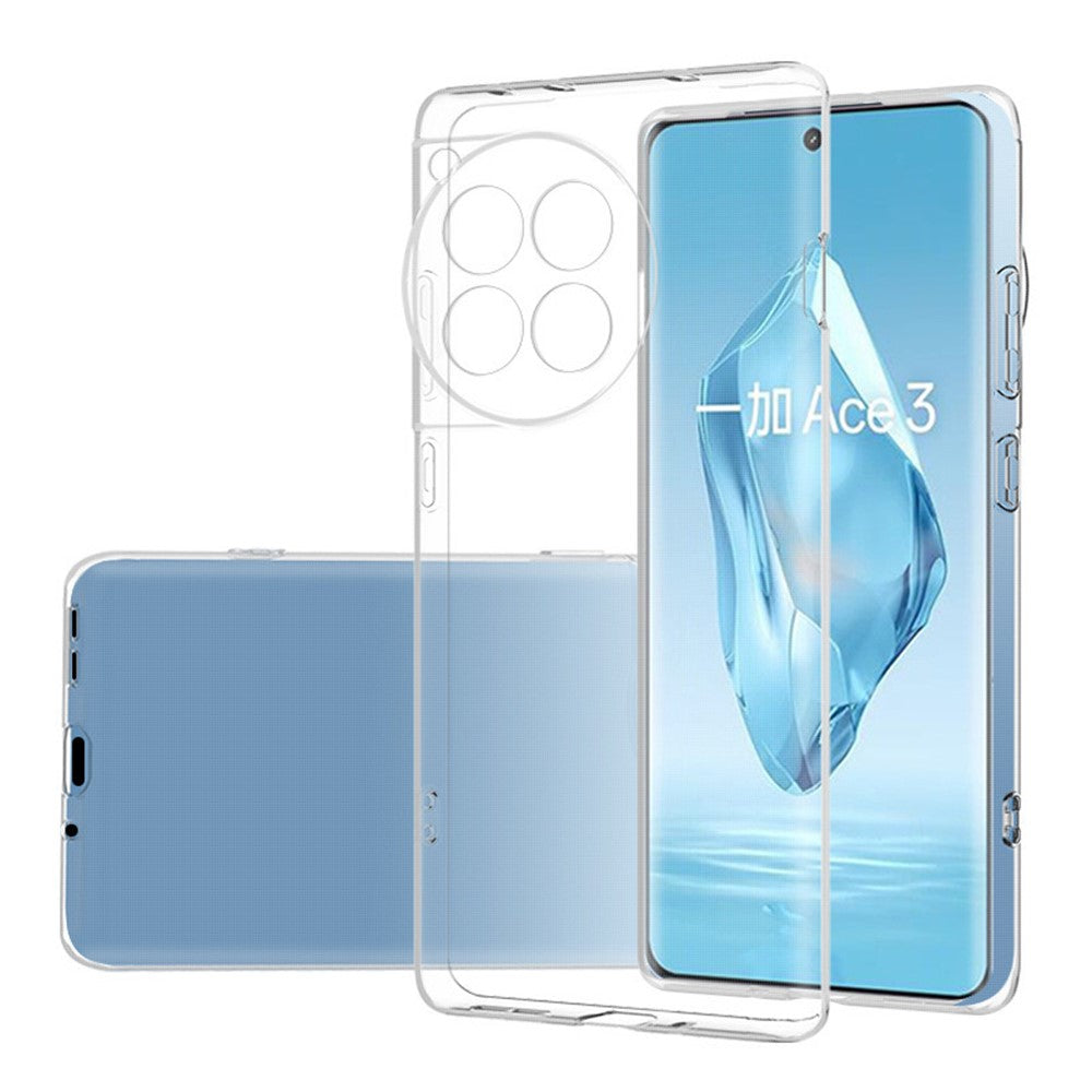 Til OnePlus Ace 3 5G / 12R 5G Etui TPU Klar Telefoncover med Præcis Linseudskæring