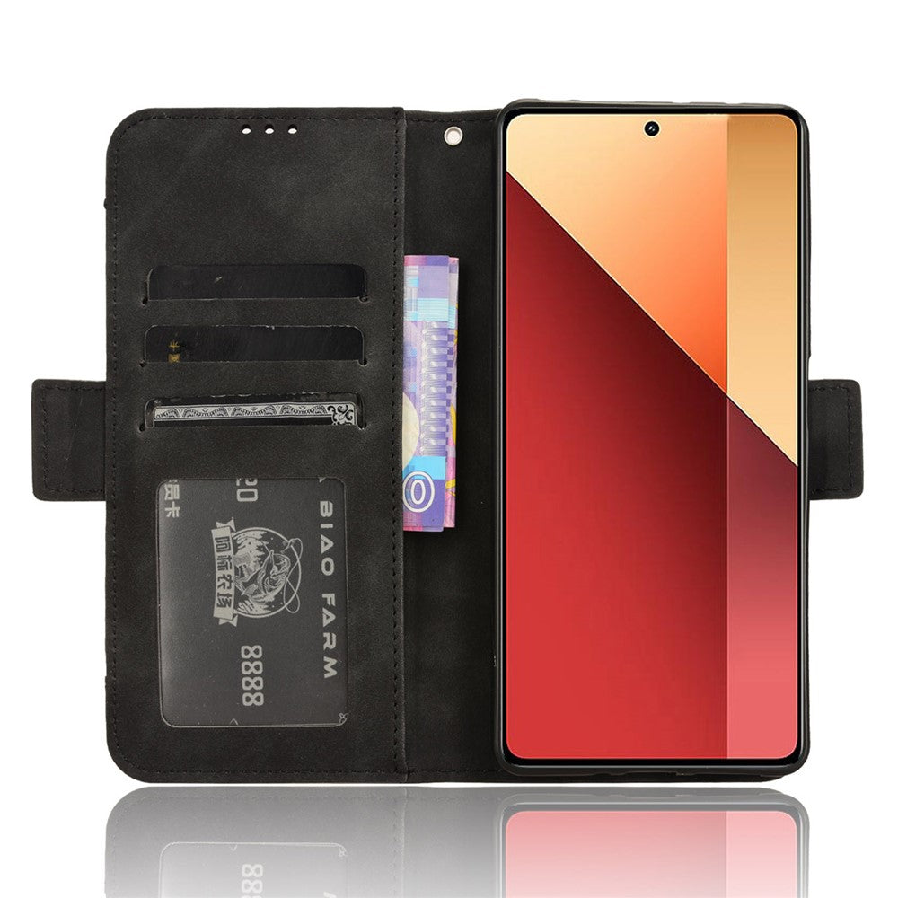 Xiaomi Redmi Note 13 Pro 4G / Poco M6 Pro 4G / Note 14S 4G-skal, läderfodral med flera kortplatser
