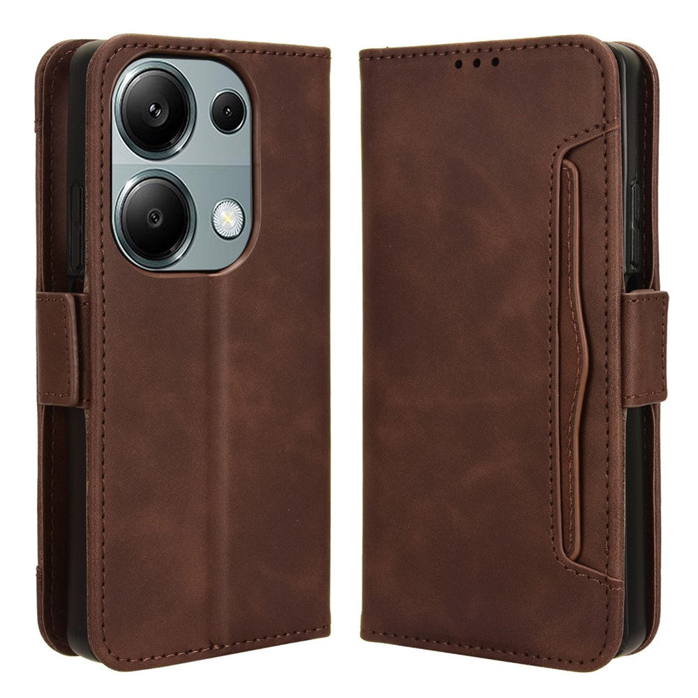 For Xiaomi Redmi Note 13 Pro 4G / Poco M6 Pro 4G / Note 14S 4G Case Multiple Card Slots Leather Phone Cover