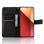 For Xiaomi Redmi Note 13 Pro 4G / Poco M6 Pro 4G / Note 14S 4G Leather Case Diamond Texture Flip Protective Phone Cover