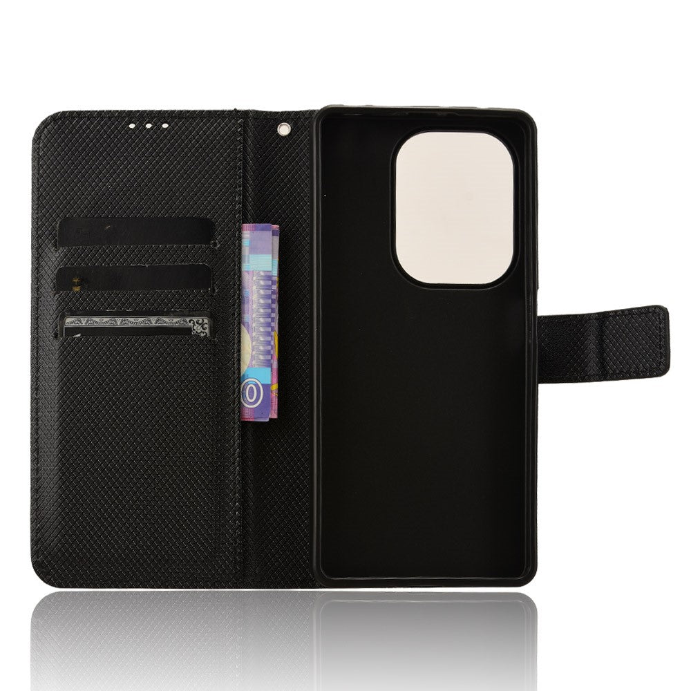 For Xiaomi Redmi Note 13 Pro 4G / Poco M6 Pro 4G / Note 14S 4G Leather Case Diamond Texture Flip Protective Phone Cover