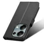 For Xiaomi Redmi Note 13 Pro 4G / Poco M6 Pro 4G / Note 14S 4G Leather Case Diamond Texture Flip Protective Phone Cover
