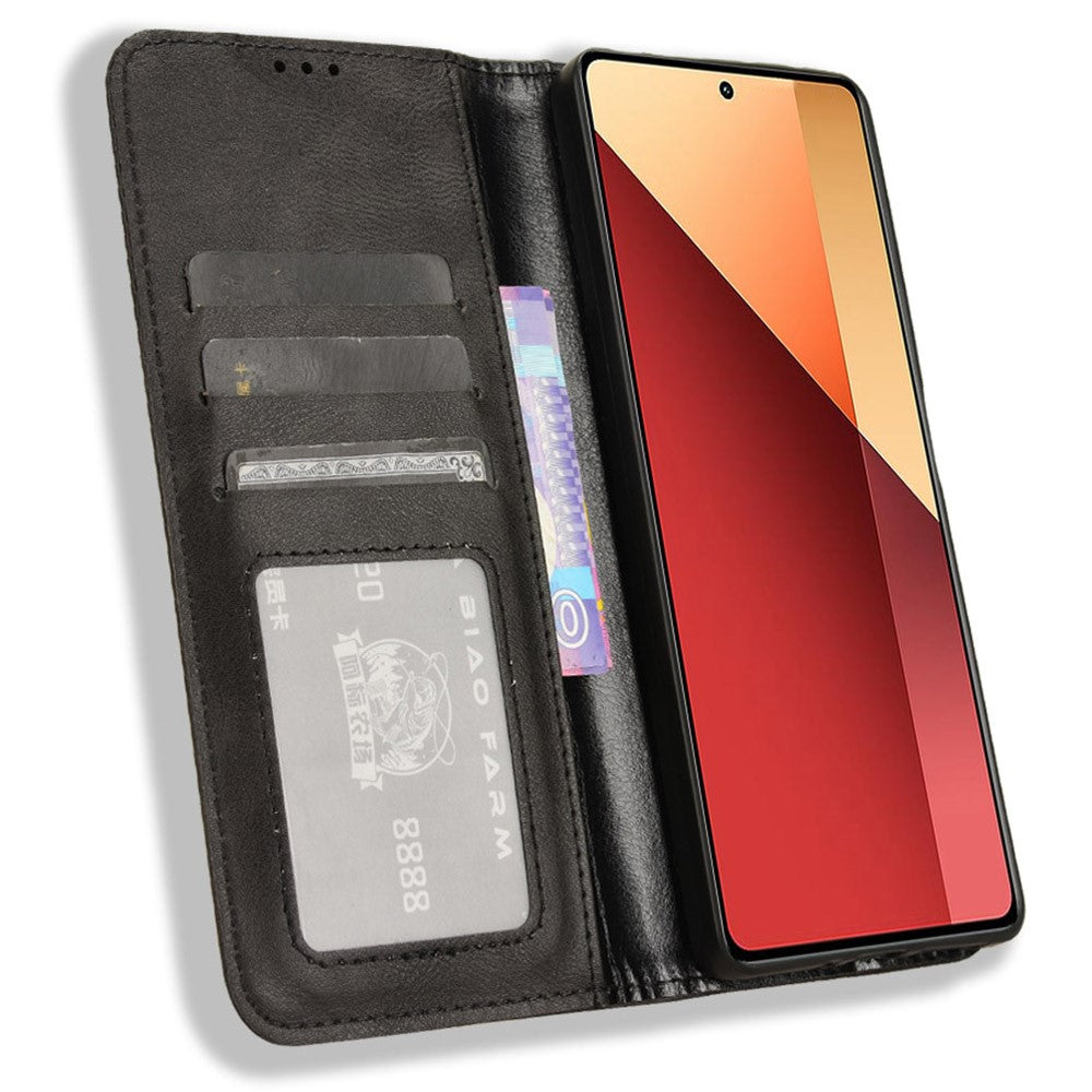 For Xiaomi Redmi Note 13 Pro 4G / Poco M6 Pro 4G / Note 14S 4G Wallet Case Leather Vintage Phone Cover