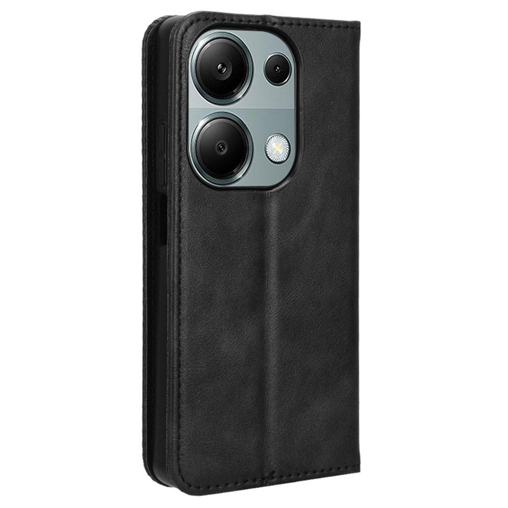 For Xiaomi Redmi Note 13 Pro 4G / Poco M6 Pro 4G / Note 14S 4G Wallet Case Leather Vintage Phone Cover