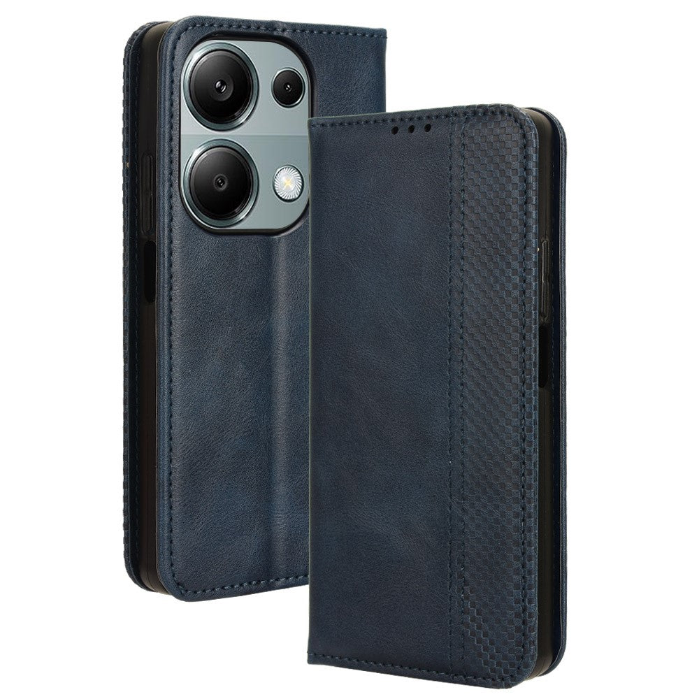 For Xiaomi Redmi Note 13 Pro 4G / Poco M6 Pro 4G / Note 14S 4G Wallet Case Leather Vintage Phone Cover
