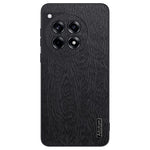 For OnePlus Ace 3 5G  /  12R 5G Case Wood Grain PU+PC+TPU Shockproof Phone Back Cover